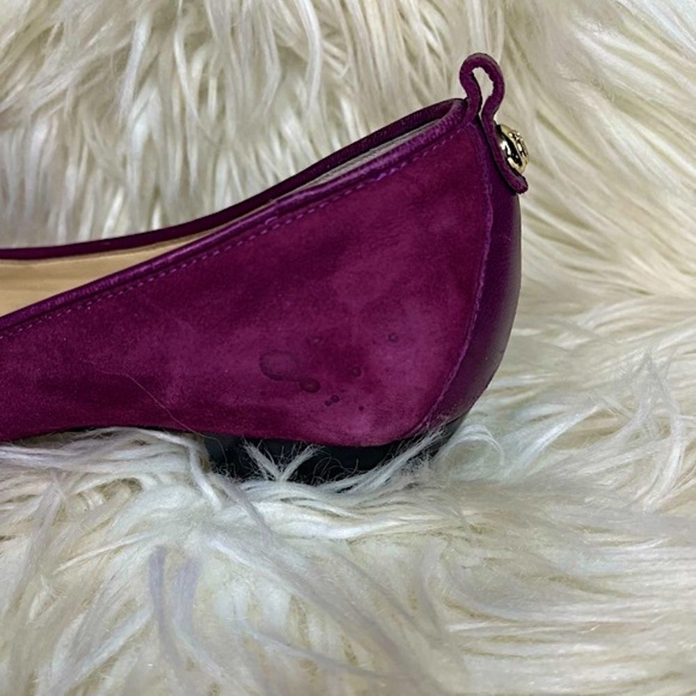 Vero Cuoio Purple Red Suede Slip On Flats with Tasle​​​ - Picture 15 of 15